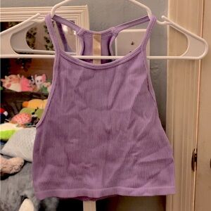 Purple tank top, great for a workout